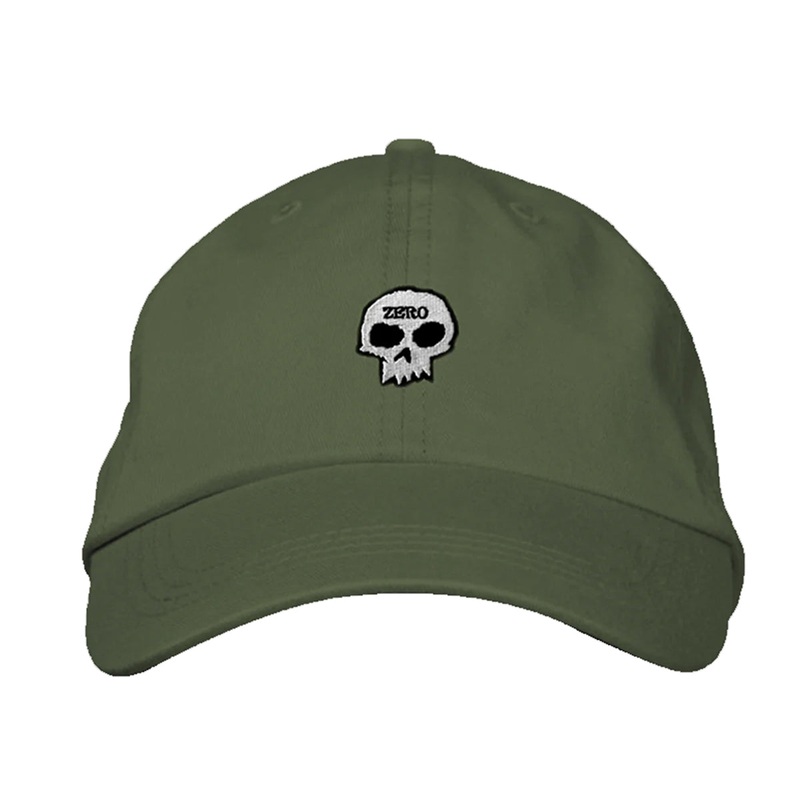 Zero - Single Skull Dad Hat Military Green