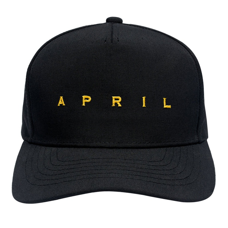 April - EMB Snapback Black/Yellow