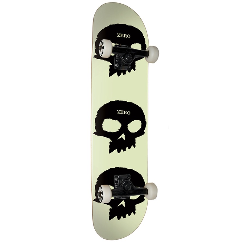 Zero - 3 Skull GITD 8.0 Complete Skateboard