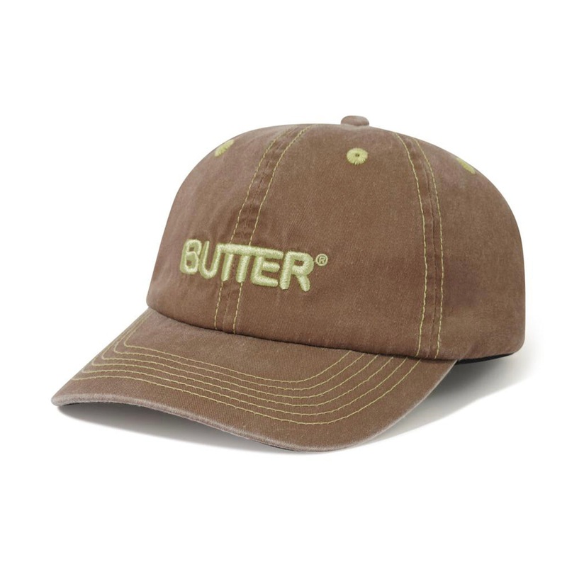 Butter Goods - Rounded Logo 6 Panel Cap Sandalwood