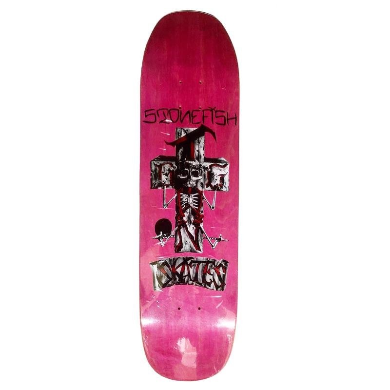Dogtown 8.25" x 32.2" Stone Fish Pool Purple Stain Skateboard Deck