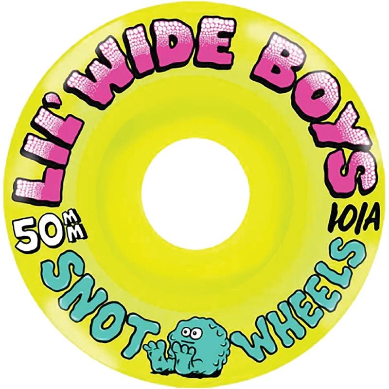 Snot Wheel Co. 50mm 101a  LIL WIDE BOYS YELLOW Skateboard Wheels 4pk